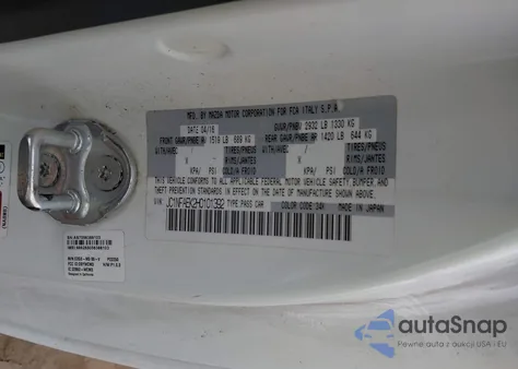 2017 Fiat 124 Spider Lusso from USA, damaged, VIN JC1NFAEK2H0101392